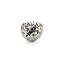 Серебряный шарм-подвеска «Сердце Ангела»