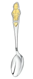 Серебряная детская ложка «Мальчик» с золочением