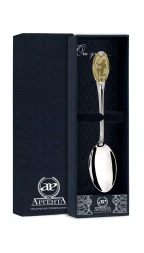 Серебряная чайная ложка «Знак Зодиака Стрелец» с золочением