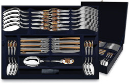 Серебряный столовый набор «Единство» с золочением на 6 персон (24 предмета)