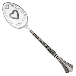 Серебряная чайная именная ложка «Агриппина» с сердцем