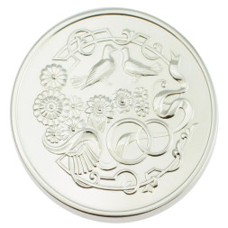 Серебряная монета «Совет да любовь» с золочением