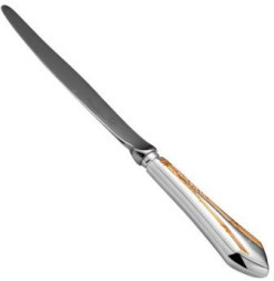 Серебряный десертный нож «Элегант» с золочением