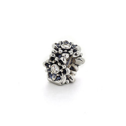 Серебряный шарм-подвеска «Цветочная поляна»