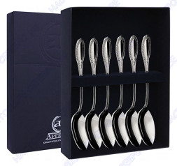 Серебряный набор чайных ложек «Император» больших