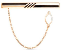 Серебряный зажим для галстука с золочением