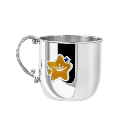 Набор детского серебра «Звезда» с кружкой для мальчика