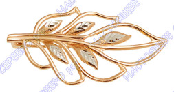 Брошь с золочением