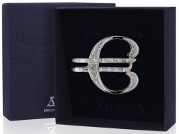 Серебряный зажим для денег «Евро»