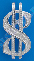 Серебряный зажим для денег «Доллар»