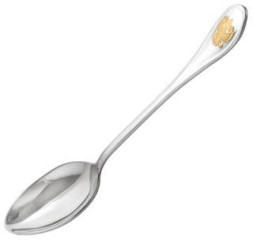 Серебряная чайная ложка «Отечество» с золочением