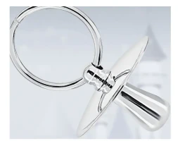 Сувенирная серебряная пустышка