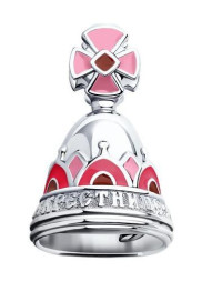 Серебряный колокольчик «Крестнице с эмалью