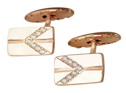 Запонки с золочением