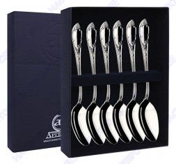 Серебряный набор чайных ложек «Престиж»