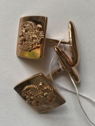 Запонки с золочением