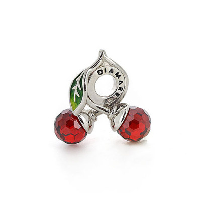 05-0079 Серебряный шарм-подвеска «Вишня»