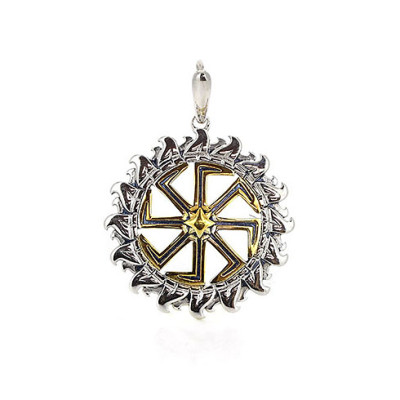 03-0010 Серебряный шарм-подвеска «Коловрат»