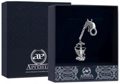 1112БР15006 Серебряный брелок «Зодиак-Дева»