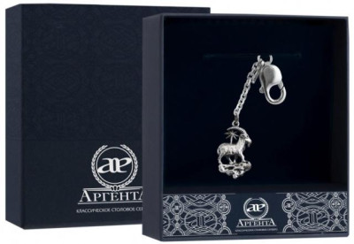 Серебряный брелок «Зодиак-Козерог»