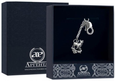 Серебряный брелок «Зодиак-Телец»
