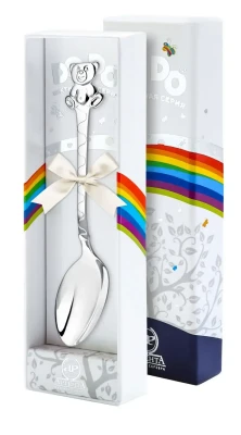 Серебряная детская ложка «Медведь»